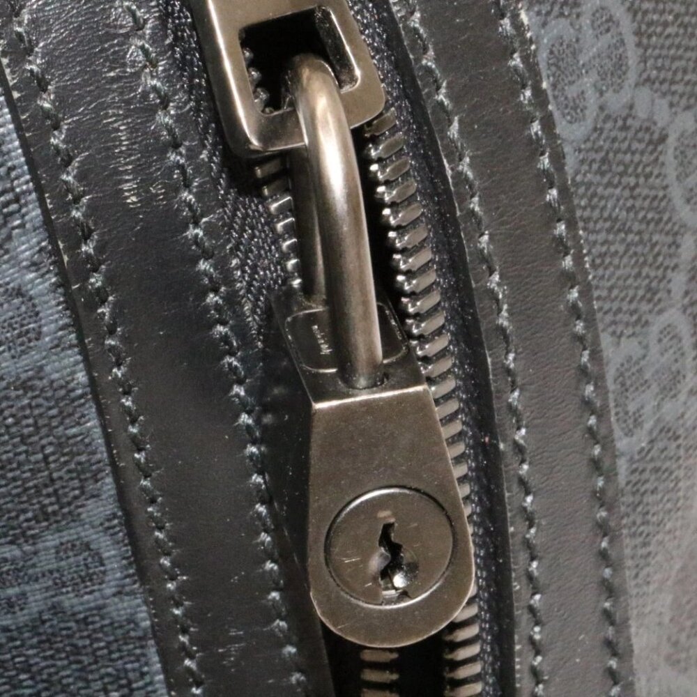 Gucci GG Supreme Monogram Medium Carry-On Duffle Bag - Black/Grey - Picture 4 of 16